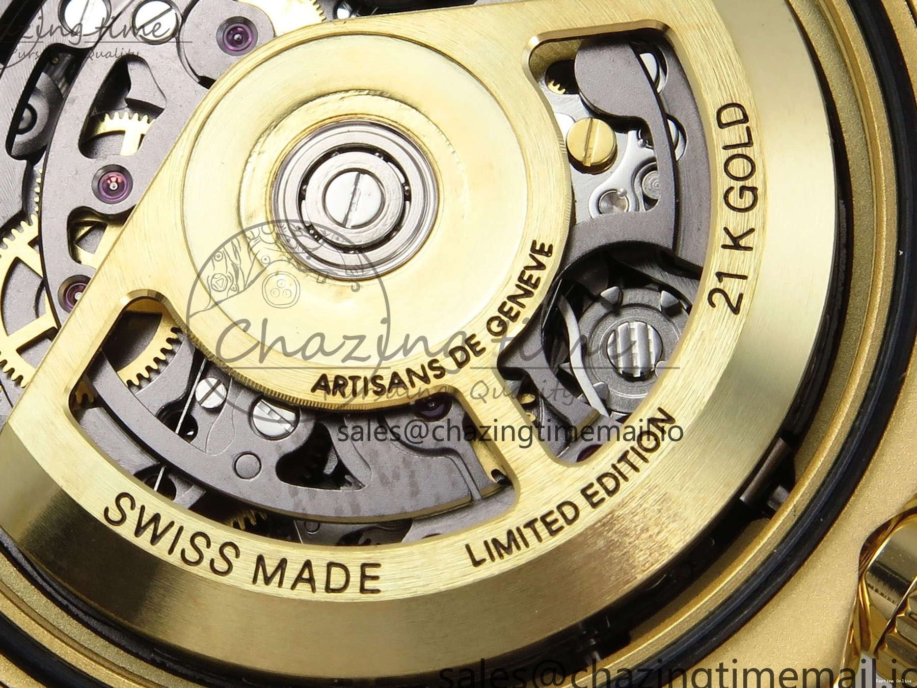 0409 Daytona Artisans Skeleton YG ADGF Best Edition Skeleton Dial on YG Oyster Bracelet SA FlexibleFit 754